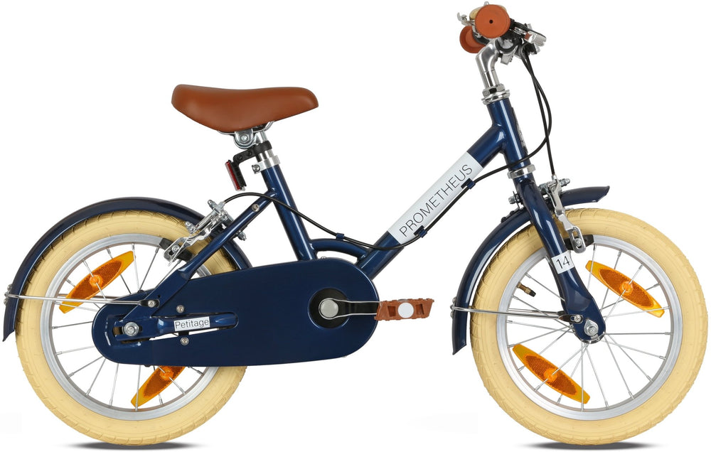 RETRO Kinderrad ab 3 - 4 Jahre in 14 Zoll | Blau – Kinderfahrrad 14 Zoll von prometheus - bikes | prometheus - bikes