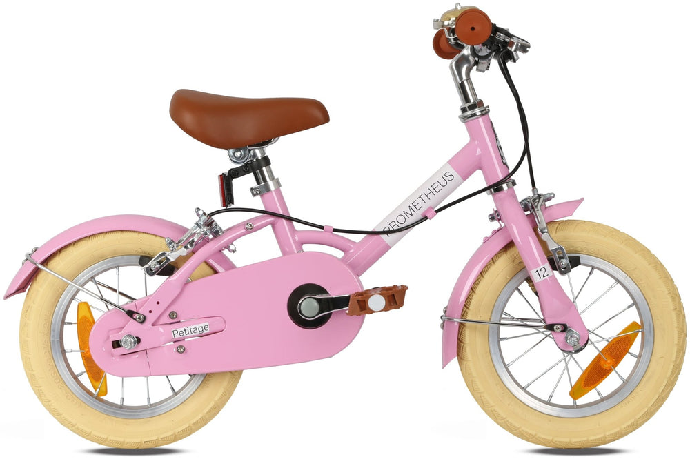 RETRO Kinderrad ab 3 Jahre in 12 Zoll | Rosa – Kinderfahrrad 14 Zoll von prometheus - bikes | prometheus - bikes