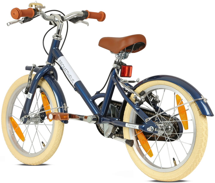 RETRO kinderfiets van 4 - 5 jaar in 16 inch | blauw - Kinderfiets 16 inch van prometheus - bikes | prometheus - bikes