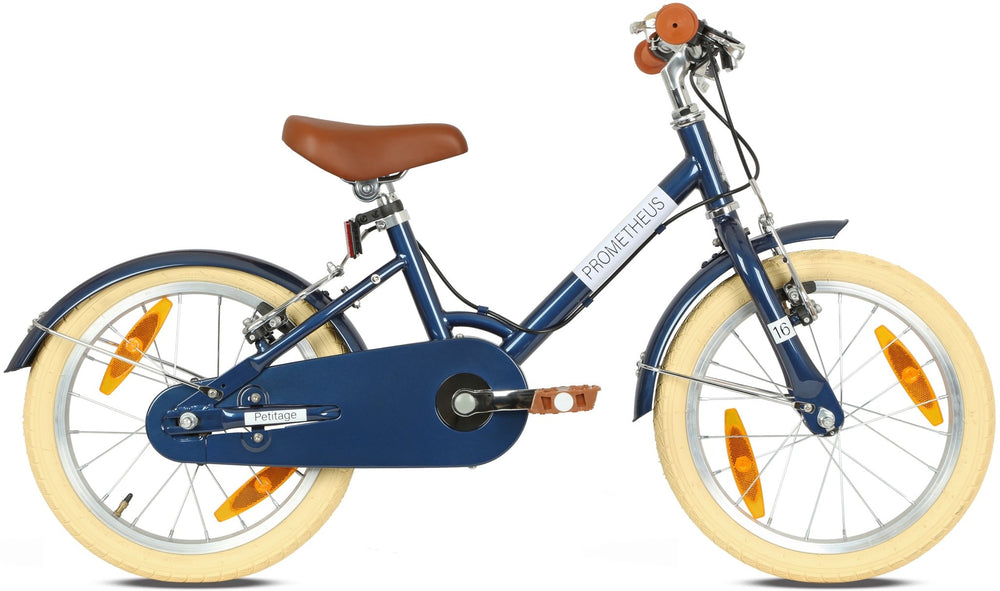 RETRO Kinderrad ab 4 - 5 Jahre in 16 Zoll | Blau – Kinderfahrrad 16 Zoll von prometheus - bikes | prometheus - bikes