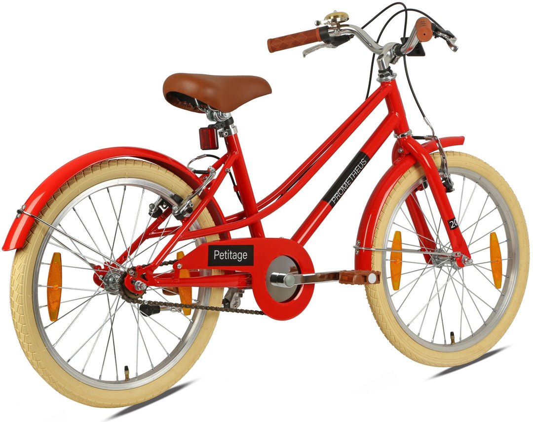 RETRO kinderfiets van 6 - 7 jaar in 20 inch | rood - Kinderfiets 16 inch by prometheus - bikes | prometheus - bikes