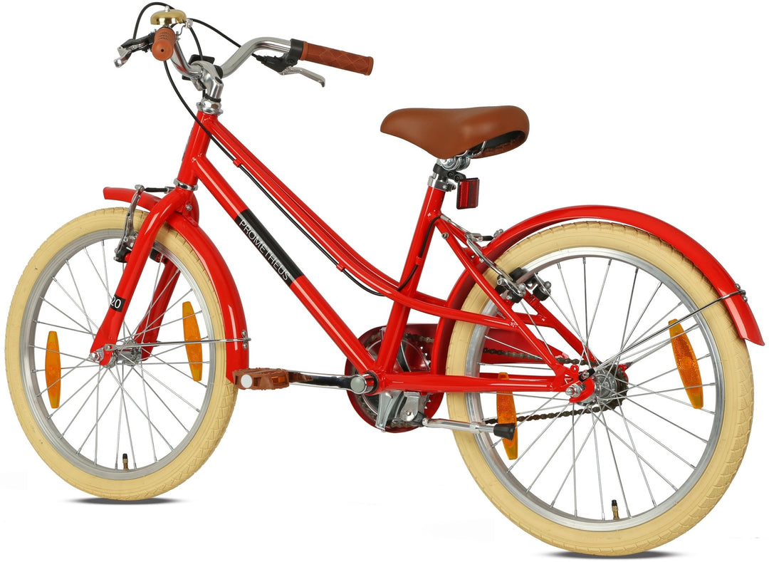 RETRO kinderfiets van 6 - 7 jaar in 20 inch | rood - Kinderfiets 16 inch by prometheus - bikes | prometheus - bikes