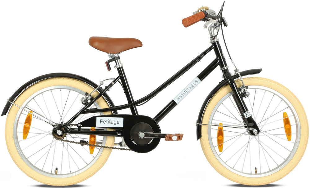 RETRO Kinderrad ab 6 - 7 Jahre in 20 Zoll | Schwarz – Kinderfahrrad 16 Zoll von prometheus - bikes | prometheus - bikes