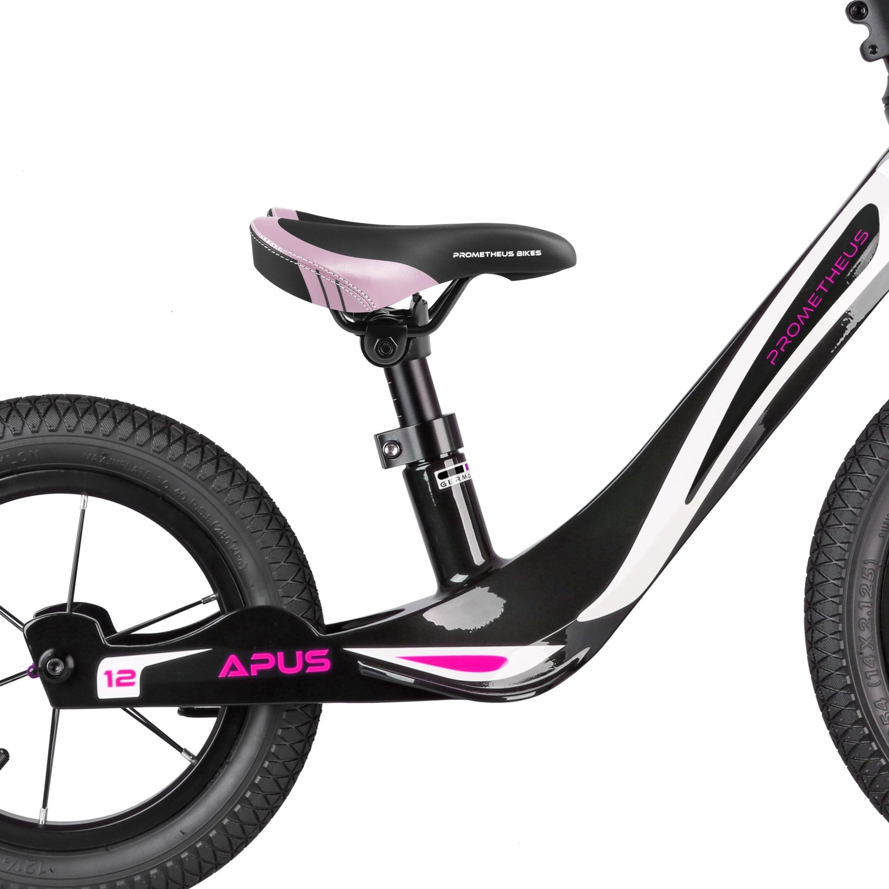 Sattel für 10 bis 16 Zoll Kinderfahrrad Laufrad in Rosa – prometheus-bikes
