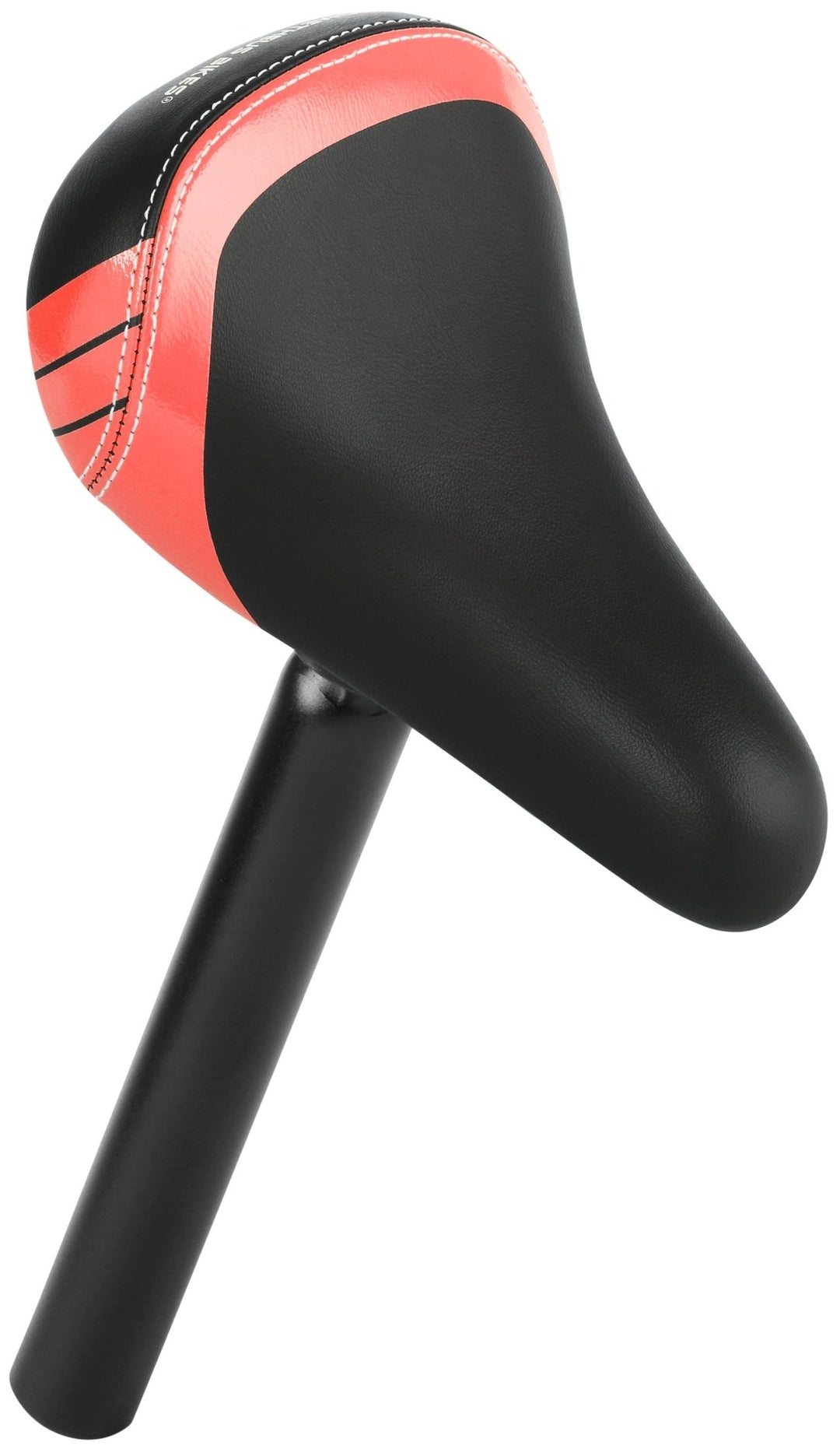 sattel kinderfahrrad 14 zoll Sattel inkl. Stütze für 10–14 Zoll Kinderräder 25.4 mm – Rot/Schwarz – prometheus-bikes