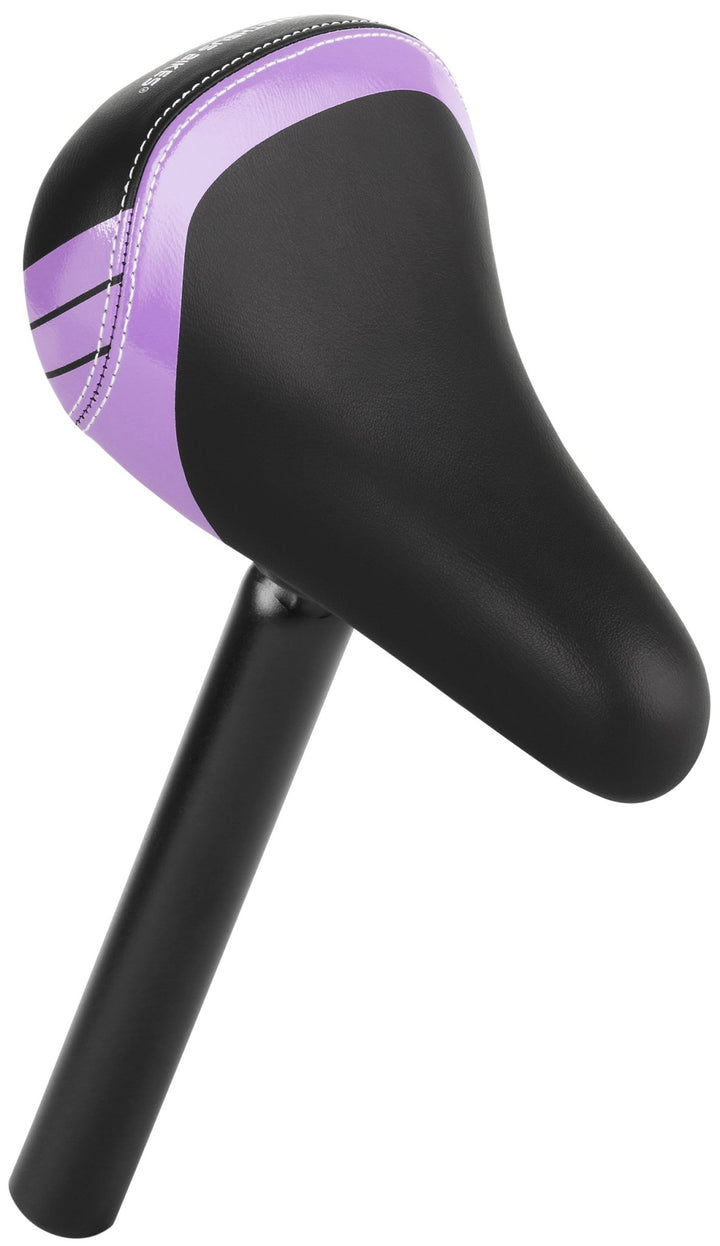 Sattel inkl. Stütze für 10 - 12 Zoll Laufräder & Kinderräder 25.4 mm in Violett – Fahrradsättel von prometheus - bikes | prometheus - bikes
