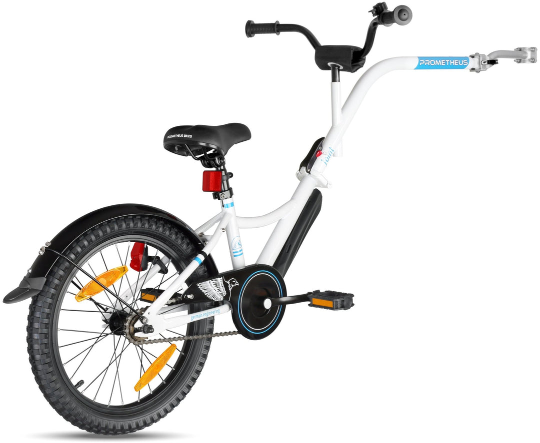 tandem mit kinderfahrrad Tandem Kinder Fahrradanhänger Weiß – prometheus-bikes