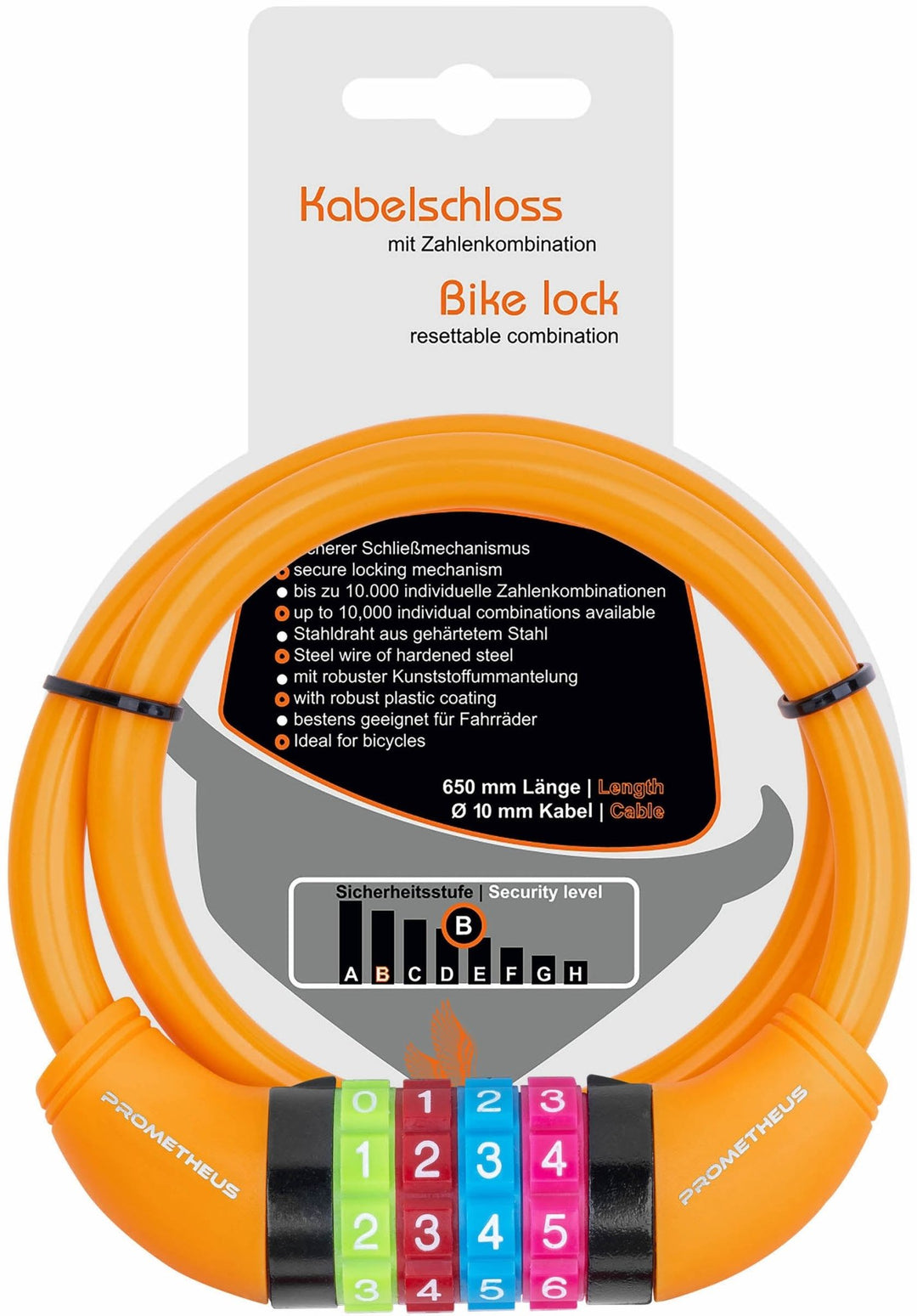 fahrradschloss orange Zahlenschloss Kinder in Orange – prometheus-bikes