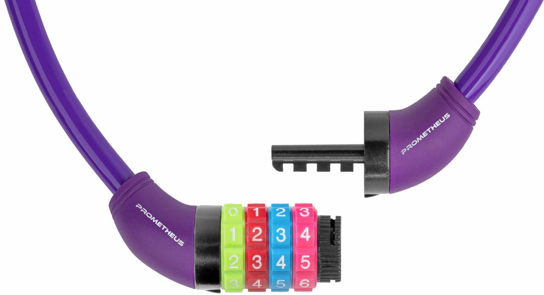 fahrradschloss lila Zahlenschloss Kinder in Violett / Lila – prometheus-bikes